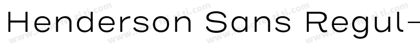 Henderson Sans Regul字体转换